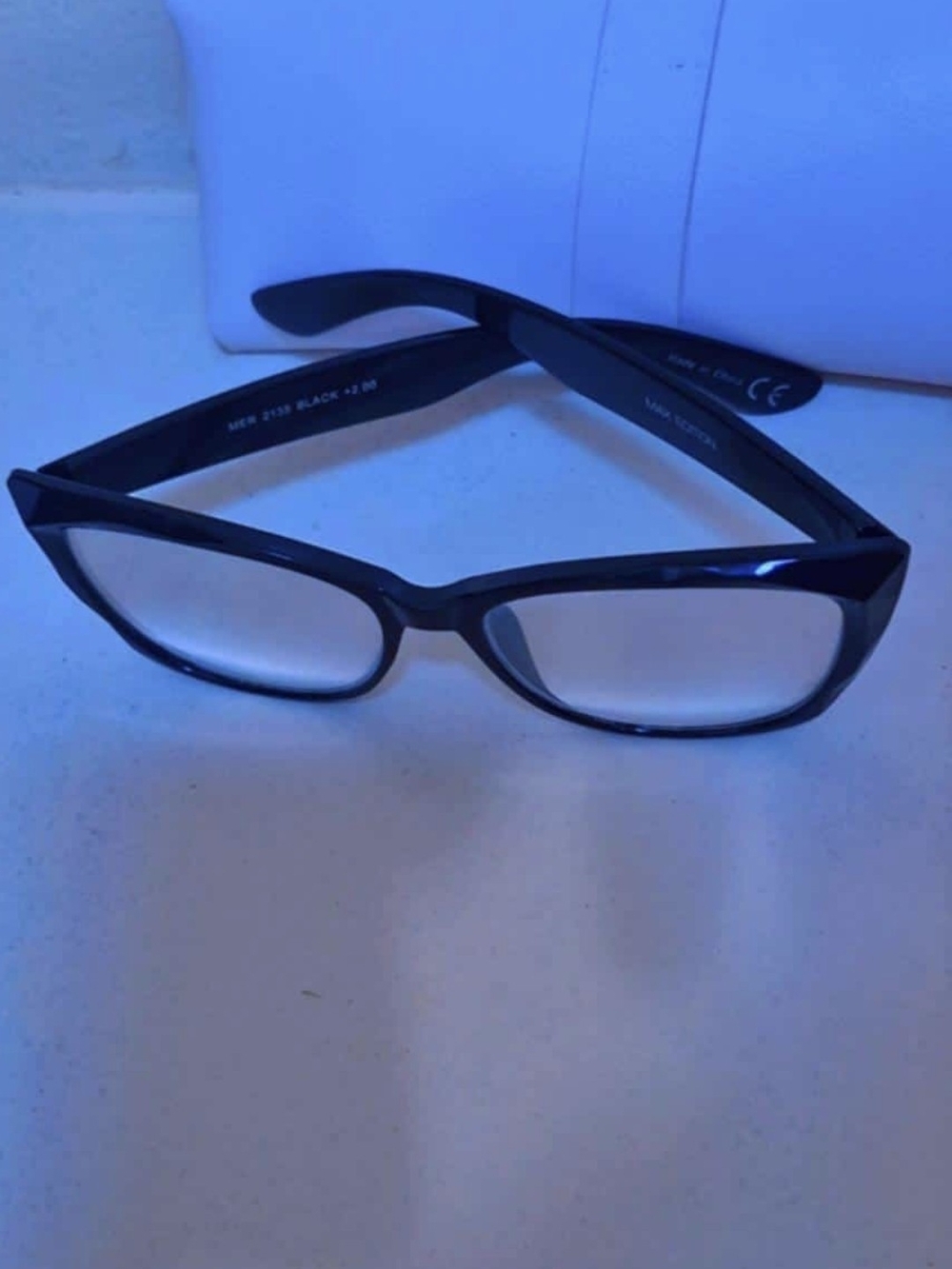Women's Black Rectangular Reading Glasses - Unbranded